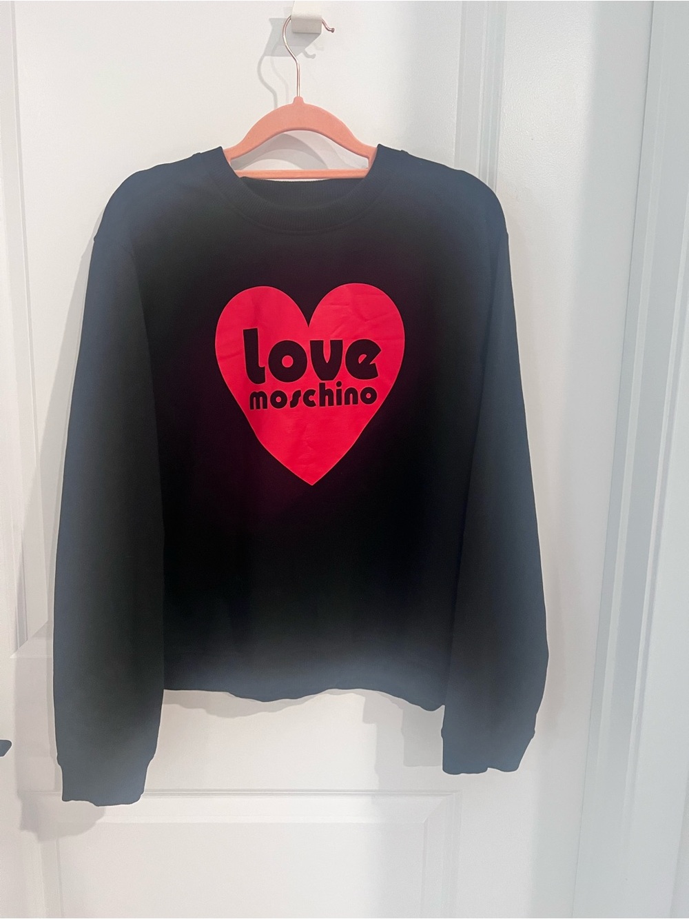 Love Moschino Black Sweatshirt with Red Heart Graphic - Picture 3 of 9